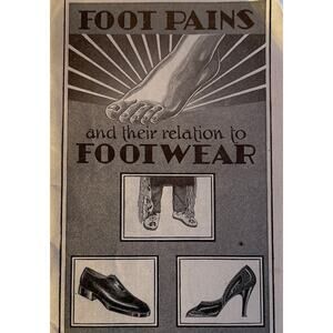 Vintage Rare Ephemera Jung Arch Brace Co 1928 Illustrated Foot Pains Pamphlet